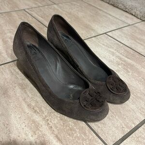 Tory Burch wedge suede heels